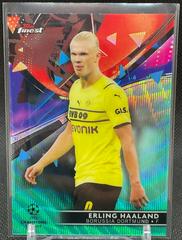 Erling Haaland [Aqua] #10 Soccer Cards 2021 Topps Finest UEFA Champions League Prices