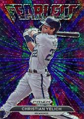 Christian Yelich [Blue Donut Circles Prizm] #FL-7 Baseball Cards 2022 Panini Prizm Fearless Prices