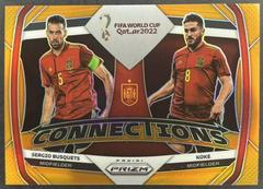 Koke, Sergio Busquets [Orange] Soccer Cards 2022 Panini Prizm World Cup Connections Prices