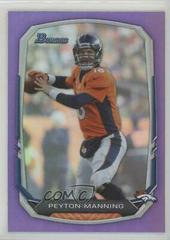 Peyton Manning [Rainbow Foil Purple] #100 Football Cards 2013 Bowman Prices