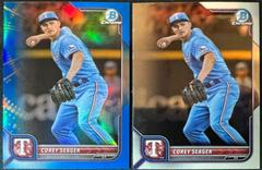 Corey Seager [Blue] #3 Baseball Cards 2022 Bowman Chrome Prices