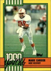 Mark Carrier Football Cards 1990 Topps 1000 Yard Club Prices