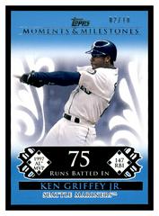 Ken Griffey Jr. [75 Runs Batted in] Baseball Cards 2008 Topps Moments & Milestones Prices