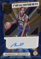 Bennedict Mathurin [Blue] Basketball Cards 2022 Panini Donruss Elite New Breed Autographs Prices