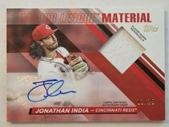 Jonathan India [Red] #MLMA-JI Baseball Cards 2024 Topps Major League Material Autograph Prices