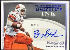 Barry Sanders [Blue] #IN-BSA Football Cards 2022 Panini Immaculate Collegiate Ink Autographs Prices