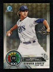 Brent Honeywell #BTP-22 Baseball Cards 2018 Bowman Scouts' Top 100 Prices