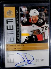 Hunter Drew #RFWA2-HD Hockey Cards 2022 SP Authentic 2002-03 Retro Autograph Future Watch Prices