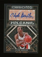 Clyde Drexler [Orange] #VS-CDX Basketball Cards 2021 Panini Obsidian Volcanic Signatures Prices