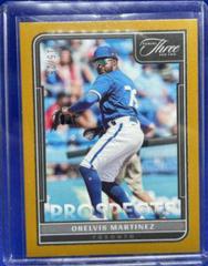 Orelvis Martinez [Gold] #P-11 Baseball Cards 2022 Panini Three and Two Prospects Prices