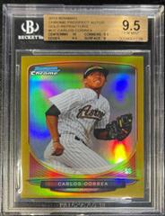 Carlos Correa [Gold Refractor] #BCP100 Baseball Cards 2013 Bowman Chrome Prospect Prices