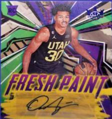 Ochai Agbaji [Sapphire] #FP-OAC Basketball Cards 2022 Panini Court Kings Fresh Paint Autographs Prices