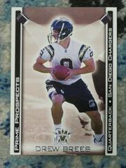 Drew Brees [Silver] #28 Football Cards 2001 Pacific Vanguard Prime Prospects Prices