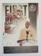 Jerry Rice #FB-JR Football Cards 2022 Panini Score First Ballot Prices