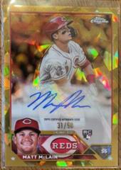 Matt McLain [Gold] #USA-MMC Baseball Cards 2023 Topps Chrome Update Sapphire Autographs Prices