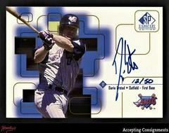 Darin Erstad [Gold] Baseball Cards 1999 SP Signature Autographs Prices