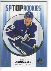 Nick Abruzzese [Blue] #TR-22 Hockey Cards 2022 SP Authentic Top Rookies Prices