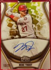 Mike Trout [Gold Trim] #WCA-MT Baseball Cards 2023 Topps Chrome Black Ivory Autographs Prices