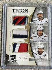 Alex Ovechkin, Nicklas Backstrom, Evgeny Kuznetsov [Gold Patch] Hockey Cards 2020 Upper Deck The Cup Trios Jersey Prices