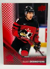 Elliot Desnoyers [Red] #PM-10 Hockey Cards 2022 Upper Deck Team Canada Juniors Prospectus Momentous Prices