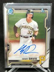 Henry Davis #CDA-HD Baseball Cards 2021 Bowman Draft Pick Chrome Autographs Prices