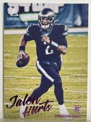 Jalen Hurts [Pink] #210 Football Cards 2020 Panini Chronicles Luminance Prices
