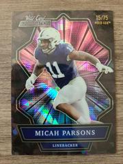 Micah Parsons [Black Holo Lux] Football Cards 2021 Wild Card Alumination Prices