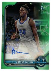Arthur Kaluma [Green Refractor] Basketball Cards 2021 Bowman University Chrome Autographs Prices