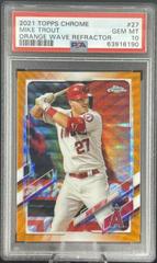 Mike Trout [Orange Wave Refractor] #27 Baseball Cards 2021 Topps Chrome Prices