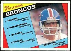 Broncos Team Ldrs. [Steve Watson] Football Cards 1984 Topps Prices