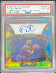 RJ Barrett [Tie Dye Prizm] #RS-RJB Basketball Cards 2019 Panini Select Rookie Signatures Prices