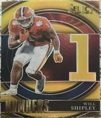 Will Shipley [Gold] Football Cards 2022 Panini Select Draft Picks Numbers Prices