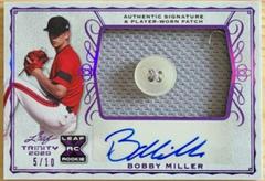 Bobby Miller [Purple] #PA-BM1 Baseball Cards 2020 Leaf Trinity Patch Autographs Prices