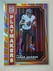 Lamar Jackson [Orange] #PM-8 Football Cards 2023 Panini Donruss Elite Playmakers Prices