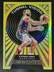 Stephen Curry [Yellow Flood] Basketball Cards 2021 Panini Obsidian Tunnel Vision Prices