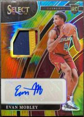 Evan Mobley [Tie Dye Prizm] Basketball Cards 2021 Panini Select Rookie Signatures Prices