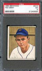 Ted Gray [Without Copyright] #210 Baseball Cards 1950 Bowman Prices