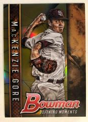 MacKenzie Gore [Gold Refractor] #BDM-MG Baseball Cards 2017 Bowman Draft Defining Moments Prices
