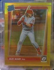 Alec Bohm [Gold] #TR7 Baseball Cards 2021 Panini Donruss Optic The Rookies Prices