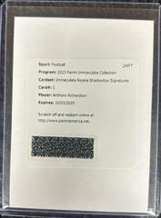 Anthony Richardson #1 Football Cards 2023 Panini Immaculate Rookie Shadowbox Signature Prices
