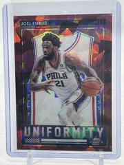 Joel Embiid [Red Ice] #22 Basketball Cards 2021 Panini Contenders Optic Uniformity Prices