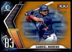 Gabriel Moreno [Orange] #BTP-83 Baseball Cards 2022 Bowman Scouts' Top 100 Prices