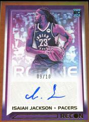 Isaiah Jackson [Gold] Basketball Cards 2021 Panini Recon Rookie Signatures Prices