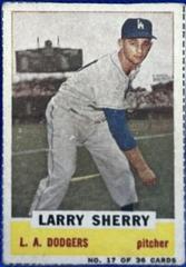 Larry Sherry [Hand Cut] #17 Baseball Cards 1960 Bazooka Prices