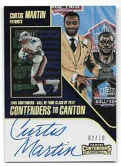 Curtis Martin Football Cards 2018 Panini Contenders Canton Autographs Prices