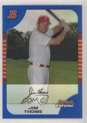 Jim Thome [Blue Refractor] Baseball Cards 2005 Bowman Chrome Prices