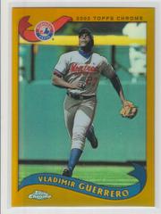 Vladimir Guerrero [Black Refractor] #100 Baseball Cards 2002 Topps Chrome Prices