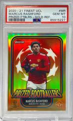 Marcus Rashford [Gold Refractor] #97 Soccer Cards 2020 Topps Finest UEFA Champions League Prices
