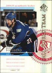 Peter Forsberg #106 Hockey Cards 2004 SP Authentic Prices