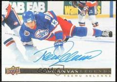 Teemu Selanne [Autograph] #C-95 Hockey Cards 2020 SP Signature Edition Legends UD Canvas Prices